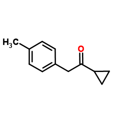 1-Cyclopropyl-2-(4-methylphenyl)ethanone结构式