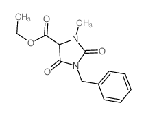 ethyl 1-benzyl-3-methyl-2,5-dioxo-imidazolidine-4-carboxylate结构式