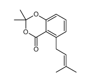 2,2-dimethyl-5-(3-methylbut-2-enyl)-1,3-benzodioxin-4-one结构式