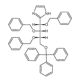 2-[(1S,2R,3S)-1,2,3-tris(benzyloxy)-4-(trityloxy)butyl]-1H-imidazole Structure