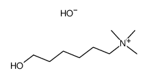 6-hydroxy-N,N,N-trimethylhexan-1-aminium hydroxide Structure