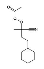 Peracetic acid 1-cyano-3-cyclohexyl-1-methylpropyl ester结构式