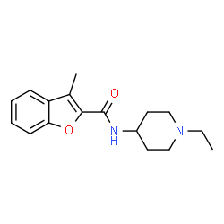 2-Benzofurancarboxamide,N-(1-ethyl-4-piperidinyl)-3-methyl-(9CI) Structure