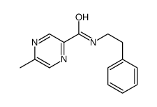 5-methyl-N-(2-phenylethyl)pyrazine-2-carboxamide结构式