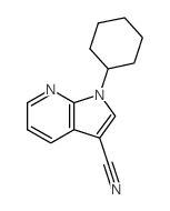 9-cyclohexyl-2,9-diazabicyclo[4.3.0]nona-2,4,7,10-tetraene-7-carbonitrile Structure