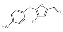 4-bromo-5-(4-methylphenyl)sulfanylfuran-2-carbaldehyde Structure