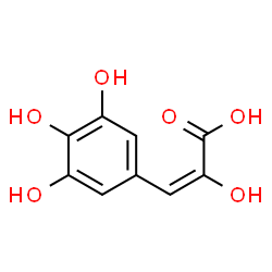 2-Propenoic acid, 2-hydroxy-3-(3,4,5-trihydroxyphenyl)-, (2E)- (9CI)结构式