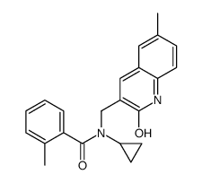 Benzamide, N-cyclopropyl-N-[(1,2-dihydro-6-methyl-2-oxo-3-quinolinyl)methyl]-2-methyl- (9CI) Structure