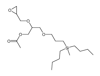 Acetic acid 3-[3-(dibutyl-methyl-silanyl)-propoxy]-2-oxiranylmethoxy-propyl ester结构式