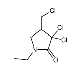 3,3-dichloro-4-(chloromethyl)-1-ethylpyrrolidin-2-one结构式