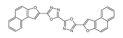 2-benzo[e][1]benzofuran-2-yl-5-(5-benzo[e][1]benzofuran-2-yl-1,3,4-oxadiazol-2-yl)-1,3,4-oxadiazole结构式