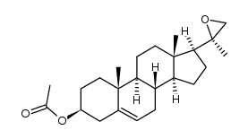 17β-[(2R)-2-Methyl-2-oxiranyl]-5-androsten-3β-yl-acetat Structure