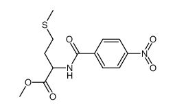 (S)-4-Methylsulfanyl-2-(4-nitro-benzoylamino)-butyric acid methyl ester结构式