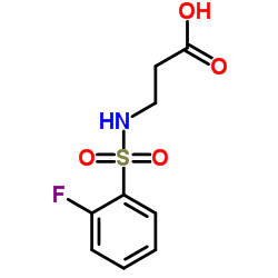 3-(2-FLUORO-BENZENESULFONYLAMINO)-PROPIONIC ACID结构式
