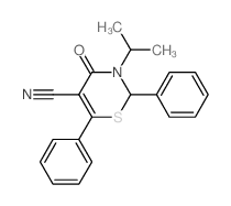 4-oxo-2,6-diphenyl-3-propan-2-yl-2H-1,3-thiazine-5-carbonitrile structure