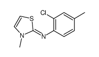 N-(2-chloro-4-methylphenyl)-3-methyl-1,3-thiazol-2-imine结构式