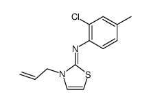 (3-allyl-3H-thiazol-2-ylidene)-(2-chloro-4-methyl-phenyl)-amine结构式