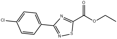 Ethyl 3-(4-chlorophenyl)-1,2,4-thiadiazole-5-carboxylate结构式