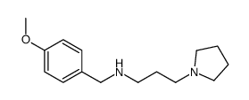 N-[(4-methoxyphenyl)methyl]-3-pyrrolidin-1-ylpropan-1-amine结构式