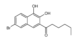 1-(7-bromo-3,4-dihydroxynaphthalen-2-yl)hexan-1-one结构式