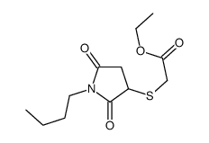 ethyl 2-(1-butyl-2,5-dioxopyrrolidin-3-yl)sulfanylacetate结构式