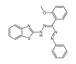 1-benzothiazol-2-yl-3-(2-methoxy-phenyl)-5-phenyl-formazan Structure