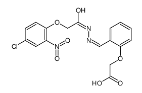 2-[2-[(Z)-[[2-(4-chloro-2-nitrophenoxy)acetyl]hydrazinylidene]methyl]phenoxy]acetic acid Structure
