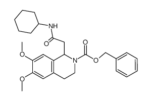 1-(cyclohexylcarbamoyl-methyl)-6,7-dimethoxy-3,4-dihydro-1H-isoquinoline-2-carboxylic acid benzyl ester Structure