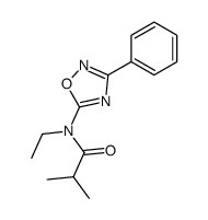 N-ethyl-2-methyl-N-(3-phenyl-1,2,4-oxadiazol-5-yl)propanamide Structure
