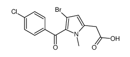 2-[4-bromo-5-(4-chlorobenzoyl)-1-methylpyrrol-2-yl]acetic acid结构式