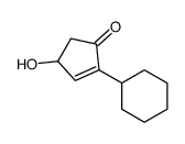 2-cyclohexyl-4-hydroxycyclopent-2-en-1-one结构式
