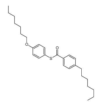S-(4-heptoxyphenyl) 4-heptylbenzenecarbothioate Structure