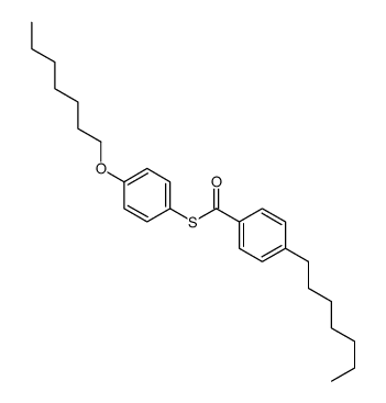 S-(4-heptoxyphenyl) 4-heptylbenzenecarbothioate结构式