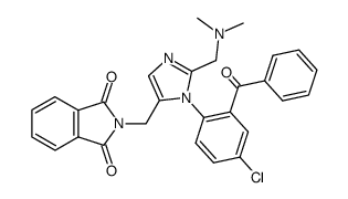 2-[3-(2-Benzoyl-4-chloro-phenyl)-2-dimethylaminomethyl-3H-imidazol-4-ylmethyl]-isoindole-1,3-dione结构式