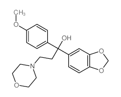 4-Morpholinepropanol,a-1,3-benzodioxol-5-yl-a-(4-methoxyphenyl)-结构式