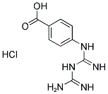 4-[[[[amino(imino)methyl]amino](imino)methyl]amino]benzoic acid hydrochloride Structure