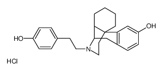 Morphinan-3-ol,17-(2-(p-hydroxyphenyl)ethyl)-,hydrochloride,(-)结构式