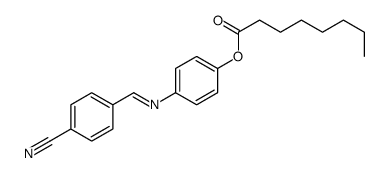 [4-[(4-cyanophenyl)methylideneamino]phenyl] octanoate结构式