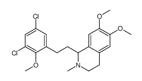 1-(3,5-Dichloro-2-methoxyphenethyl)-6,7-dimethoxy-2-methyl-1,2,3,4-tetrahydroisoquinoline结构式