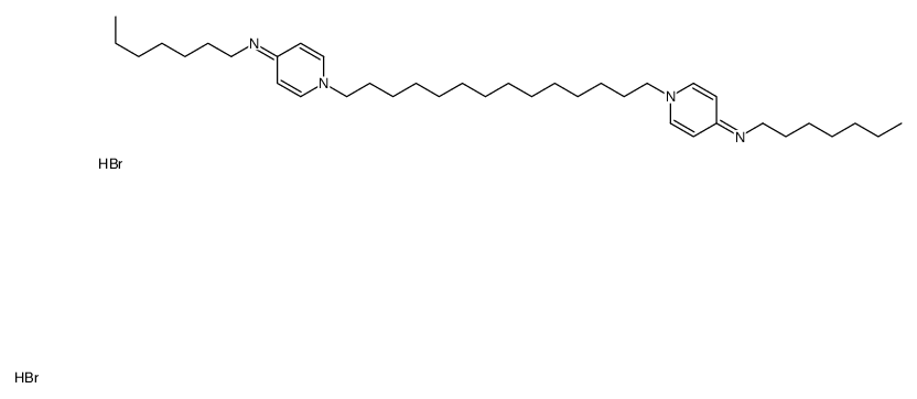 N-heptyl-1-[14-[4-(heptylamino)pyridin-1-ium-1-yl]tetradecyl]pyridin-1-ium-4-amine,dibromide结构式