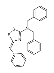 (5-dibenzylamino-[1,2,4]dithiazol-3-ylidene)-phenyl-amine结构式