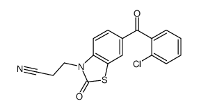 3-[6-(2-chlorobenzoyl)-2-oxo-1,3-benzothiazol-3-yl]propanenitrile Structure