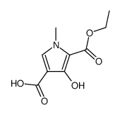 ethyl 4-carboxy-3-hydroxy-1-methylpyrrole-2-carboxylate Structure