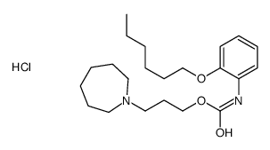 3-(azepan-1-ium-1-yl)propyl N-(2-hexoxyphenyl)carbamate,chloride Structure