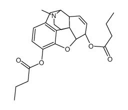 [(4R,4aR,7S,7aR,12bS)-9-butanoyloxy-3-methyl-2,4,4a,7,7a,13-hexahydro-1H-4,12-methanobenzofuro[3,2-e]isoquinoline-7-yl] butanoate结构式