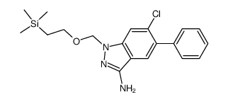 3-Amino-5-phenyl-6-chloro-1-[(2-trimethylsilylethoxy)methyl]indazole Structure