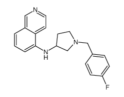 N-[1-[(4-fluorophenyl)methyl]pyrrolidin-3-yl]isoquinolin-5-amine结构式