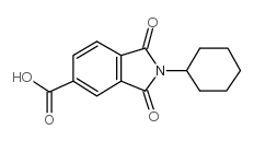 2-CYCLOHEXYL-1,3-DIOXO-2,3-DIHYDRO-1 H-ISOINDOLE-5-CARBOXYLIC ACID Structure