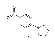 1-(2-ethoxy-5-methyl-4-nitrophenyl)pyrrolidine结构式