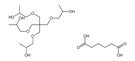 hexanedioic acid,1-[3-(2-hydroxypropoxy)-2,2-bis(2-hydroxypropoxymethyl)propoxy]propan-2-ol结构式